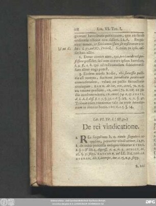 Tit. I. (III. 32.) De rei vindicatione.