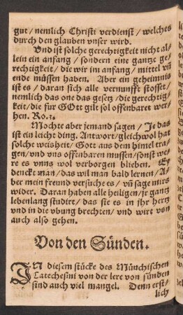 Von den Sünden.