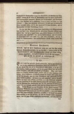Vierter Abschnitt. - Fünfter, und lezter Abschnitt.