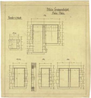 Billing, Hermann; Baden-Baden, Beuttenmüllerstr.11; Haus der badischen Terraingesellschaft - Fenster 1. OG (Ansicht)