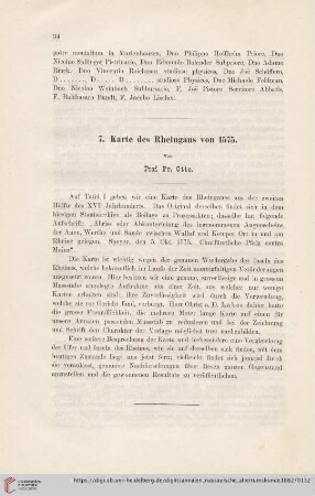 17: Zur Geschichte des Rheingaues, 7, Karte des Rheingaus von 1575
