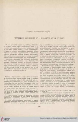 42: Wnętrze sakralne w 1. połowie XVIII wieku