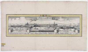 Dresden von Osten gesehen, Kupferstich, 1679 : Weck, Anton : Prospect umb Dresden (Dresden von Osten gesehen), 1679, 78,5 x 19,8 cm (Kupferstich) (aus Ant. Wecks Beschreibung von Dresden)
