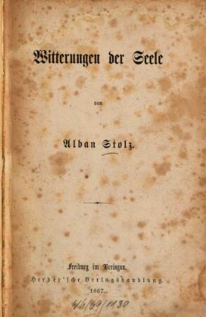 Witterungen der Seele