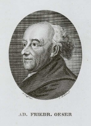 Adam Friedrich Oeser : Adam Friedrich Oeser. Stich; 10 x 8 cm