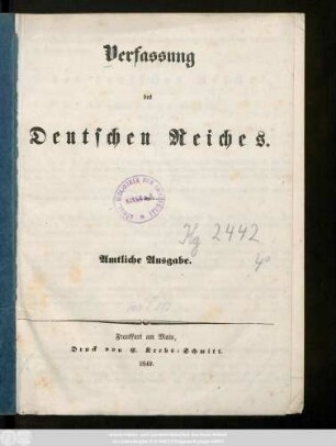 Verfassung des Deutschen Reiches