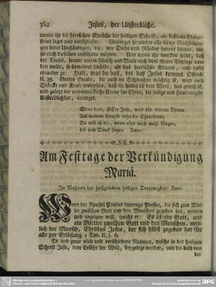 Am Festtage der Verkündigung Mariae
