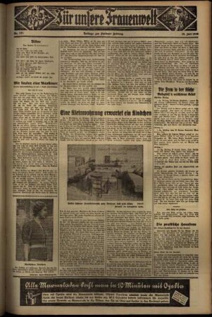 Zweite Ausgabe vom Dienstag, den 28. Juli 1936.