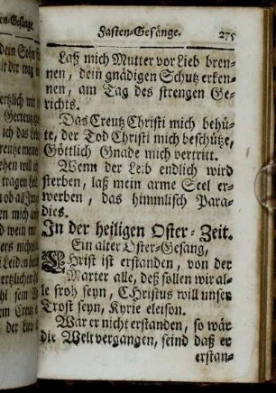 In der heiligen Oster-Zeit