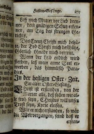 In der heiligen Oster-Zeit