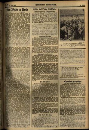 Zweite Ausgabe vom Montag, den 27. April 1936.