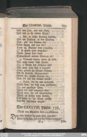 Der CXXXVIII. Pslam. 138.