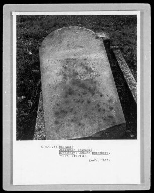 Grabstein von Johann Rosenberg, gestorben 1931?