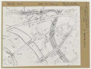 Hauptverkehrsstraßenplanung zwischen Hackescher Markt und Rotem Rathaus. Berlin, Mitte, Hackescher Markt/Spandauer Straße/Kaiser-Wilhelm-Straße (ab 1947 Liebknechtstraße, ab 1969 Karl-Liebknecht-Straße)/Neue Friedrichstraße (ab 1951 Littenstraße)/An der Spandauer Brücke/Große Präsidentenstraße/Monbijouplatz/Königstraße (seit 1951 Rathausstraße)