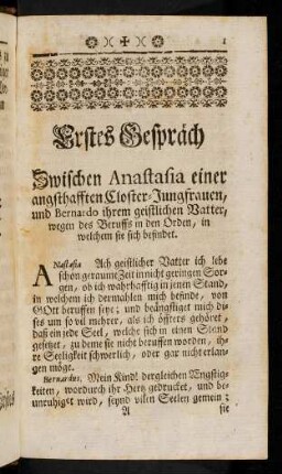 1-33, Erstes Gespräch.