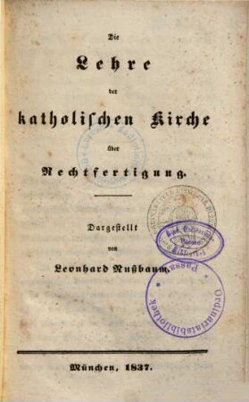Die Lehre der katholischen Kirche über Rechtfertigung