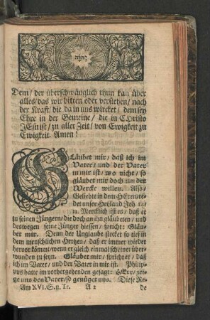 [Vom Glauben An Christum Um seiner Wercke willen/]