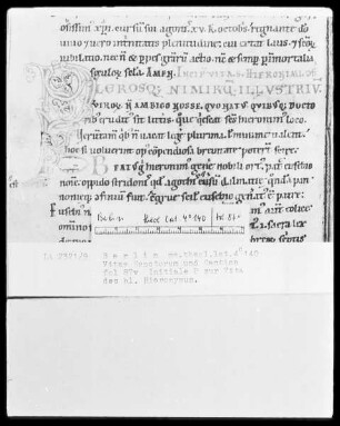Vitae sanctorum, Hugo von Sankt Viktor, Williram von Ebersberg — Initiale P (lerosque), Folio 87 verso