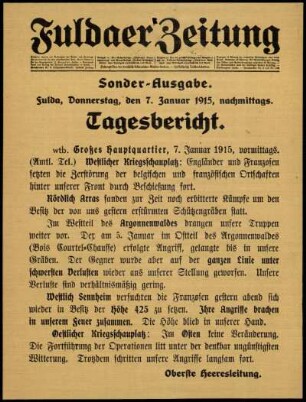 Ausgabe vom Donnerstag, den 07. Januar 1915.