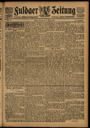 Zweite Ausgabe vom Montag, den 07. März 1904.