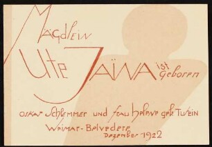 Mägdlein Ute Jaina Schlemmer ist geboren...