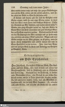 Erbauungsrede am Feste Epiphanias
