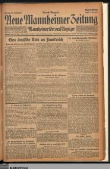 Neue Mannheimer Zeitung : NMZ : Mannheimer Neues Tageblatt, Abend-Ausgabe