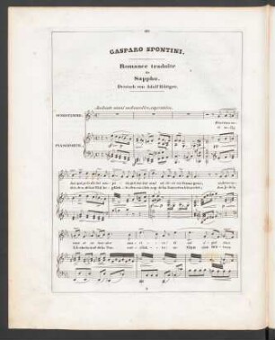 Romance trauite de Sappho / Gasparo Spontini