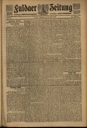 Zweite Ausgabe vom Samstag, den 26. Juni 1909.