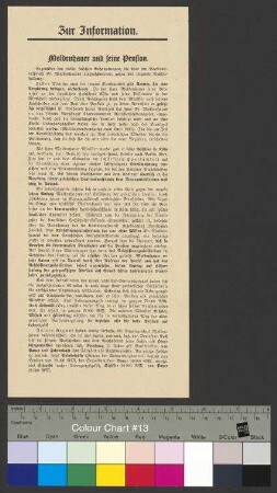 Flugblatt, vermutlich der DVP über den Pensionsanspruch des Reichsminister der Finanzen [Paul] Moldenhauer (DVP)