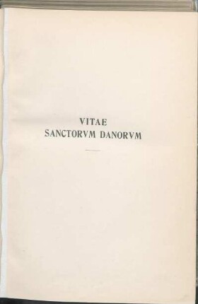 Vitae Sanctorvm Danorvm
