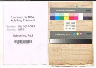 Entnazifizierung Paul Schramme , geb. 27.10.1910 (Bahninspektor)