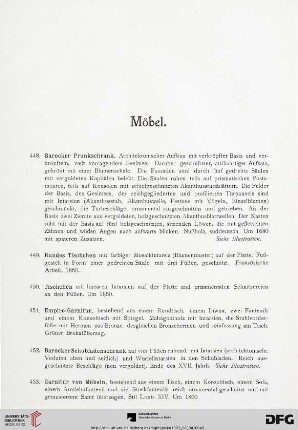Möbel (Nr. 448-486)