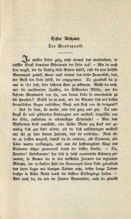 Erster Abschnitt: Der Wendepunkt