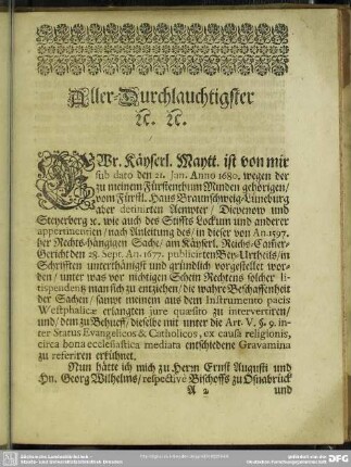 Aller Durchlauchtigster