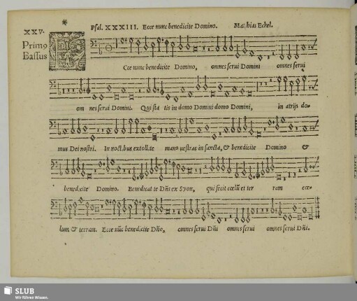 XXV. Eckel, Matthias: Ecce nunc benedicite Domino