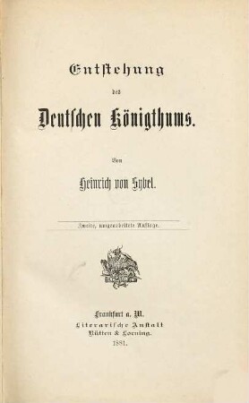 Entstehung des deutschen Königthums