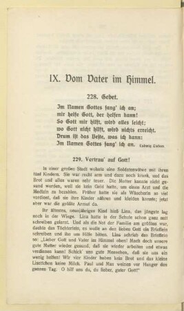 IX. Vom Vater im Himmel
