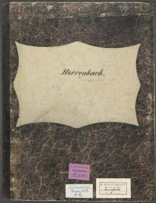 Plane und Beschreibung der Grosherz. Domainen-Güter im Verwaltungs-Bezirk Krautheim auf Gemarkung Horrenbach