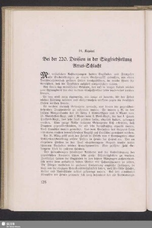14. Kapitel. Bei der 220. Division in der Siegfriedstellung. Arras-Schlacht