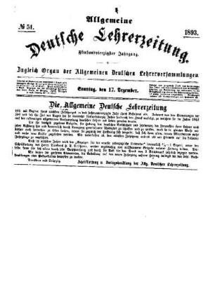 Die Allgemeine Deutsche Lehrerzeitung
