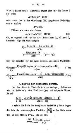F. Beweis der bilinearen Formel.