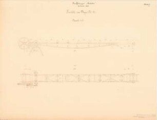 Dampfbagger »Ratibor«: Eimerleiter: Grundriss, Schnitt 1:25