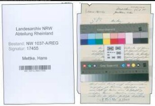 Entnazifizierung Hans Mettke , geb. 00.00.0000 ()