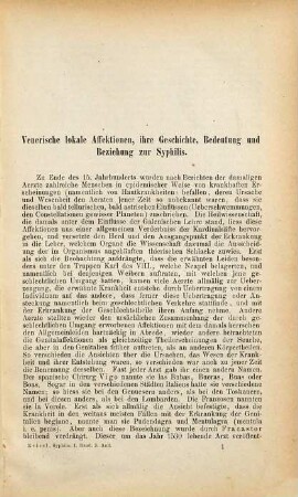 Lehrbuch der Syphilis und der mit dieser verwandten örtlichen venerischen Krankheiten, 1. Die örtlichen venerischen Krankheiten und ihre Folgezustände