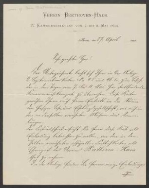 Brief an Wilhelm Berger : 27.04.1899