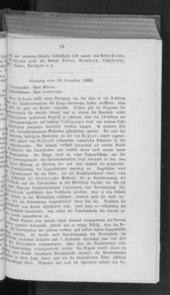 Sitzung vom 31. October 1882.