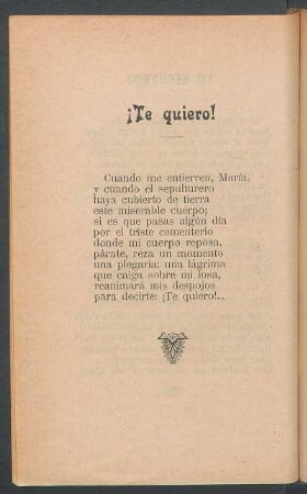 ¡Te quiero!