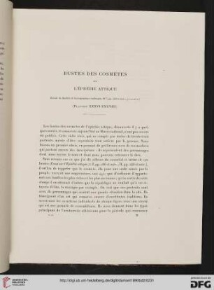 Bustes des Comètes de l’Éphébie attique