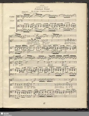 XXIII. Reinhard Keiser, aus der Oper: L'inganno fidele (1714)